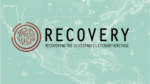 Logo: light green background with white line drawing of a historic map; foreground: fingerprint on left, text to the right reads: RECOVERY Recovering the US Hispanic Literary Heritage